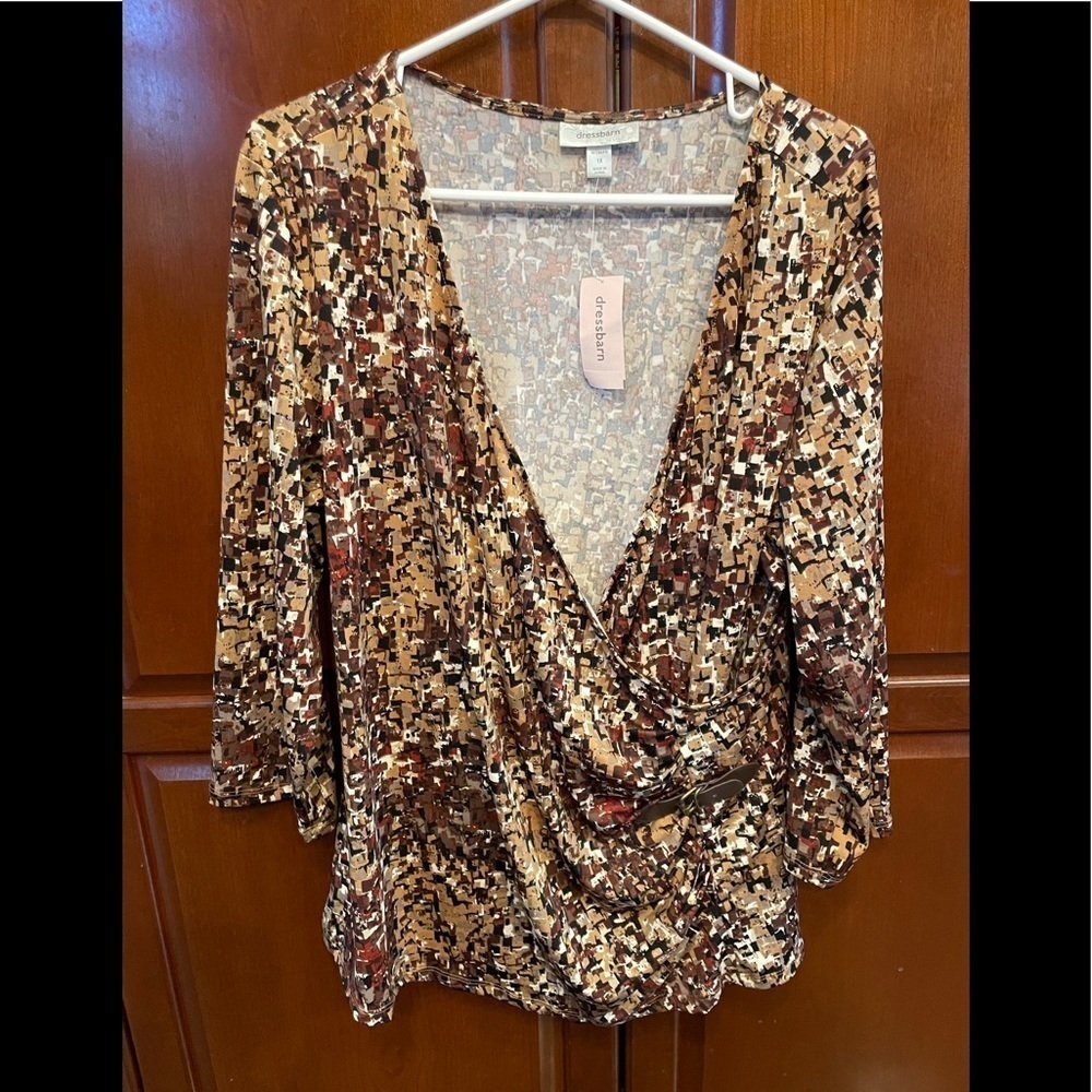 🤗NWT dressbarn highlands blouse for women size 1X